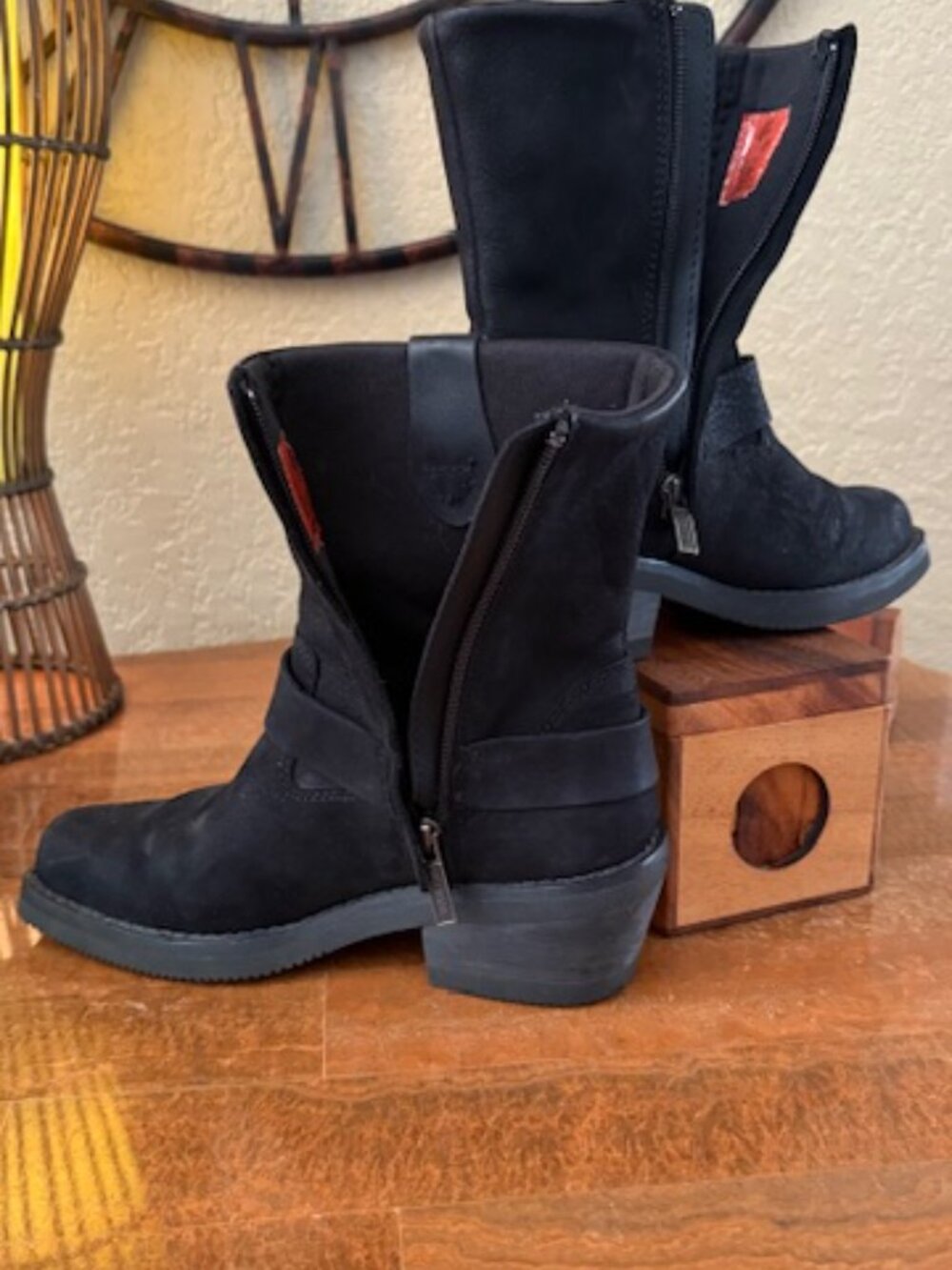 HARLEY DAVIDSON D87243 Size 6 Women's KORSEN Black 7" Fashion Harness Boots - Picture 2 of 9